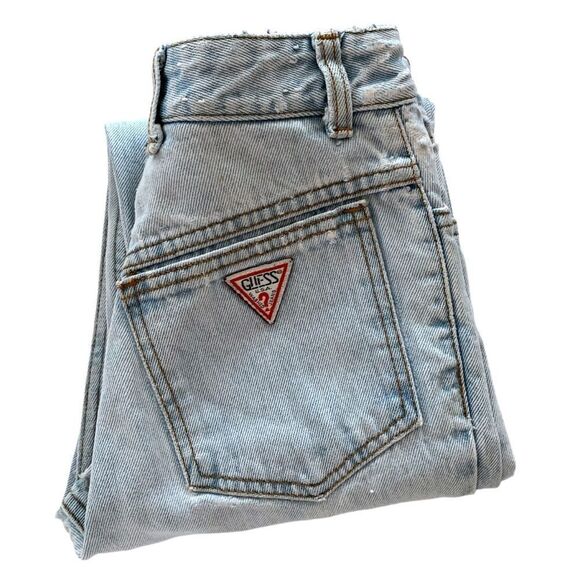 Vintage 80’s Guess Hi Waisted Zipper Ankle Tapered Leg Jeans - Picture 9 of 11